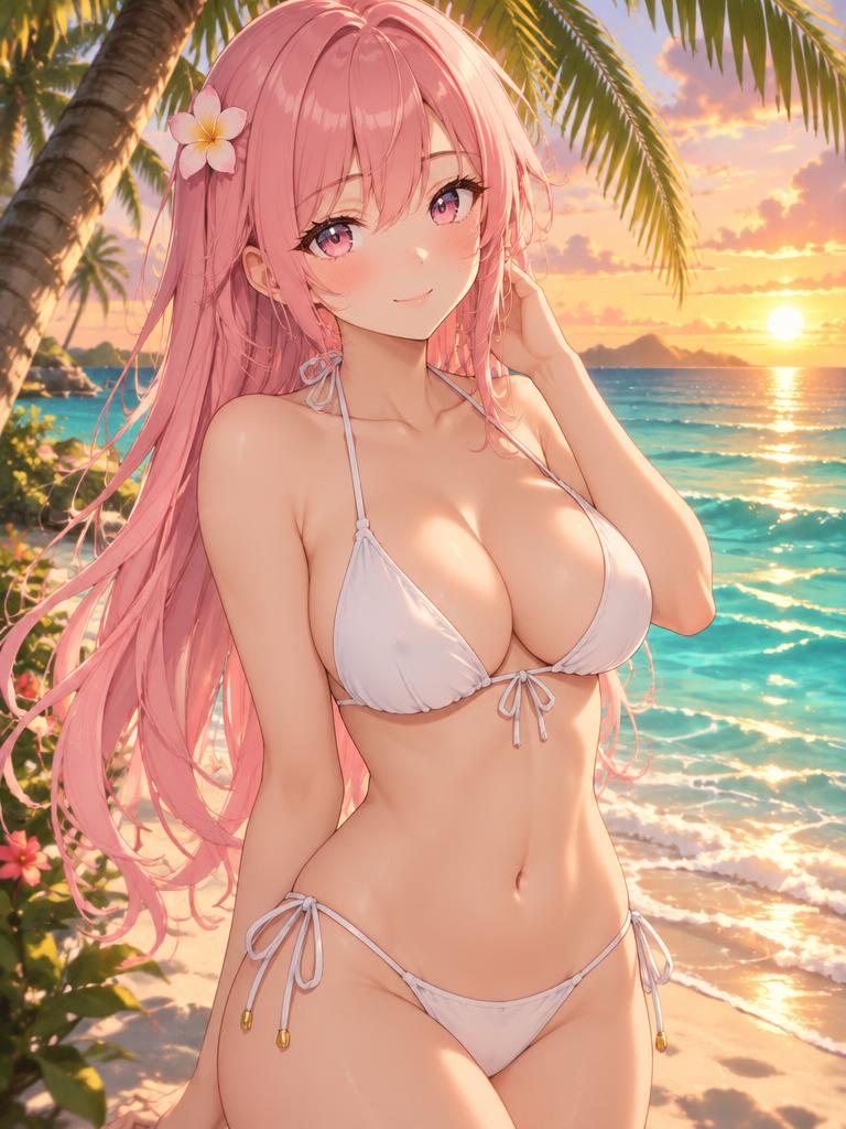 Aiko, anime AI girl character in a swimsuit - Chat NSFW